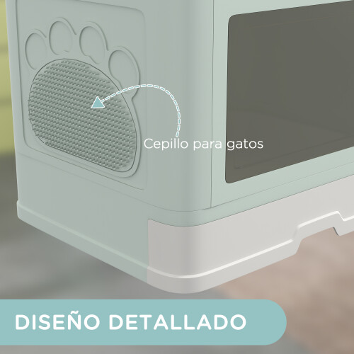 PawHut Arenero para Gato Verde 48.5 x 38 x 36.5 cm 1