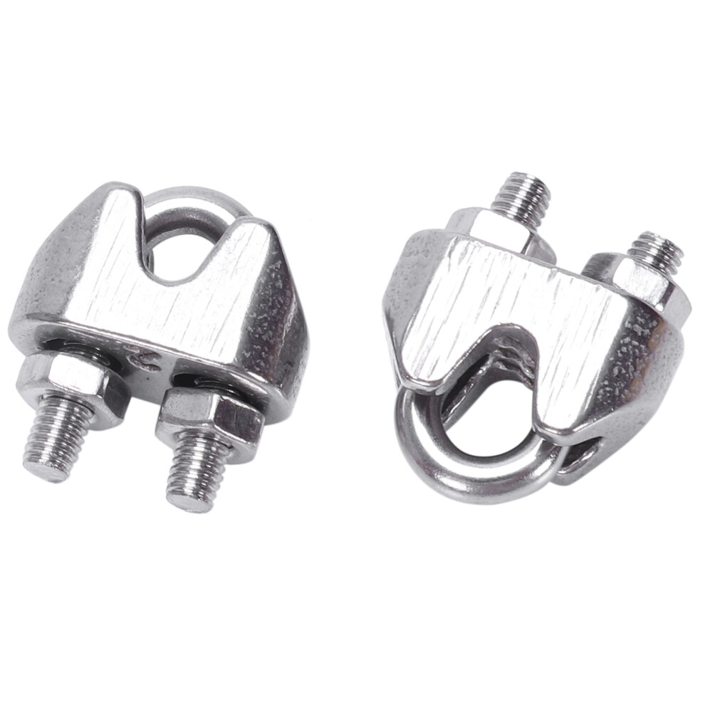 2Mm 1/16 Inch Stainless Steel Wire Rope Cable Clamp Fastener 12Pcs 6032999253154