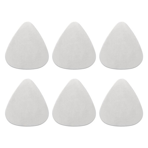 6x Stainless Steel Guitar Picks - Silver