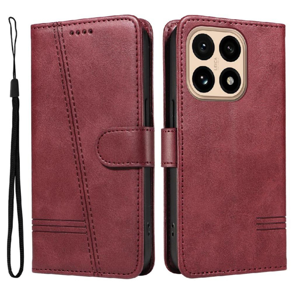() Filp Case For Xiaomi 15T Detachable Bracelet Wallet Phone Case With Credit Card Slot Pressed Pu Leather Black 764563366583