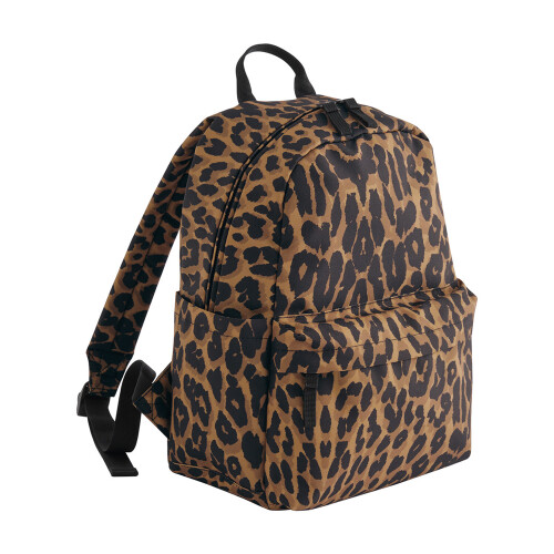 BagBase Bagbase Leopard Print Mini Backpack