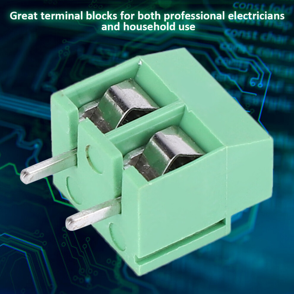 50Pcs 2-Pin 5Mm Pitch Pcb Mount Screw Terminal Block Connector 26-14Awg 9461393776100