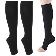 Compression Socks Black S-XL Open-Toe 0.1 cm