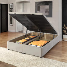 (6ft Super King(End Lift), Black) Ottoman Divan Bed Base Plush Velvet Upholstered Lift Up Storage 3ft,4ft6,5ft,6ft