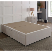 (4ft Small Double(2 Drawers), Blue) Divan Bed Base Plush Velvet Upholstered Drawers Storage 3ft 4ft 4ft6 5ft 6ft UK