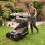 Garden Leaf Sweeper Collector Brush Rake - Push Along 2