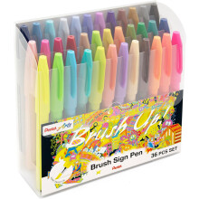 Pentel Brush Sign Pen SES15C Gift Set of 36 Pens