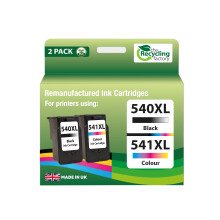 TRF Eco-friendly Canon PG-540 XL/CL-541 XL InkJet Cartridges 2 Pack Black & Colour