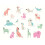 (Medium (3m X 2.4m)) Happy Dogs Wall Mural - Pink 2