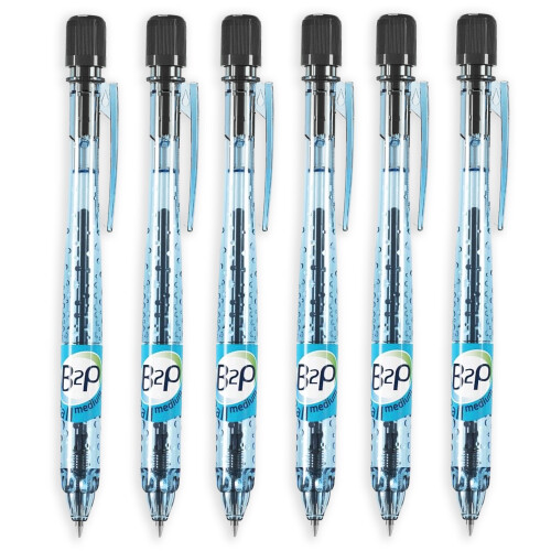 Pilot Pilot B2P Retractable Ballpoint Pen 1.0mm Black Pack of 6 2