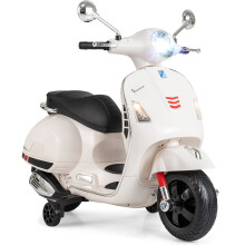 Dětská elektrická motorka s LED světly a klaksonem - bílá