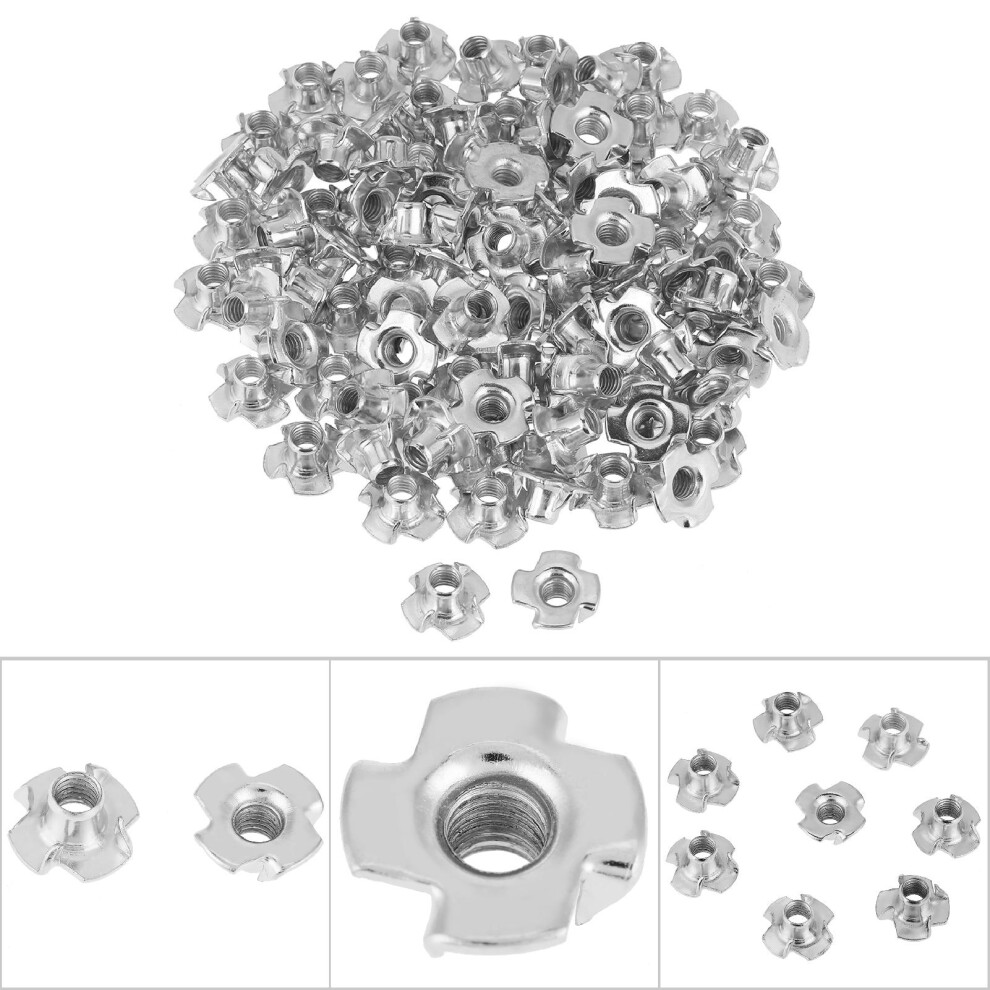 100Pcs M8 Zinc Plated Carbon Steel T Nut For Woodworking Furniture And Diy Use 8061393777643