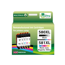 TRF Eco-Friendly PGI-580 XL & CLI-581 XL Multipack Black & Colour Ink Cartridges