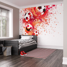 (Large (3.5m X 2.8m)) Football Splash - Red