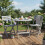 Alivio 3-Piece Folding Bistro Set Space Saving Patio Table & 2 Chairs (Grey) 3