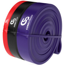 Coresteady Pull Up Bands & Resistance Bands Set of 3 - Rubber Heavy Duty Elastic Loop Band for Men & Women - Build Fit Power & Muscle - Training, Fitn