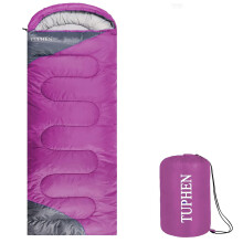 tuphen Sleeping Bag - 3-4 Seasons Camping Sleeping Bags for Adults for Hiking, Backpacking, Cold Weather & Warm Lightweight Travel Gear (Purple-gray,