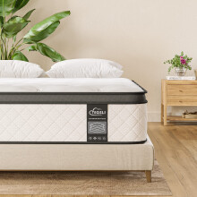 TeQsli 6FT Super King Mattress 10 Inch Gel Memory Foam Pocket Sprung Hybrid Mattress Medium Firm Orthopedic - Edge Support & OEKO-TEX Certified in a B