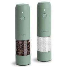 TLYSXPRO Electric Salt and Pepper Grinder Set, USB Rechargeable, Automatic Salt and Pepper Mill Grinder with Adjustable Coarseness, Electric Salt Shak