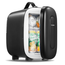 FOHERE Mini Fridge Portable, 5 Liter/6 Cans Small Fridge Cooler & Warmer, Quiet, DC/AC Power, Cmpact Mini Fridge for Bedrooms, Office, Skincare, Car,