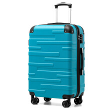 COOLIFE Hard Shell Suitcase with TSA Lock and 4 Spinner Wheels Lightweight Durable (Turquoise Green, M(67cm 60L))