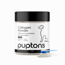 Puptons Collagen Powder for Dogs | 100g (40 Servings) Collagen Boost | Joint & Mobility Support for All Dogs | Aids Skin, Coat Health & Digestion | M