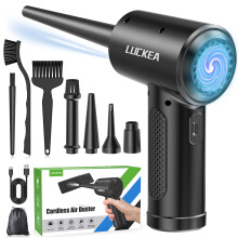 Electric Compressed Air Duster Cleaner for PC - Rechargeable 6000mAH Air Blower for Laptop Electronics, Compressed Air for Computer Keyboard Car Clean