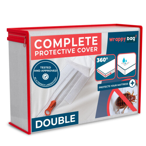 Wrappybag bed bug proof mattress encasement - dust mite mattress protector