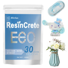 JDiction ResinCrete, 3000g Water Based Casting Resin for Beginners, 20-30Minutes Demold, Fast Curing Terrazzo Resin, Self Leveling, Easy Mix Casting a