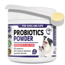 Pre Probiotics For Dogs Powder, 6BIL CFUs, 12 Strains Good Bacteria, Pro Fibre & Digestive Enzymes Powder | Probiotic Dog & Probiotics For Cats | Preb