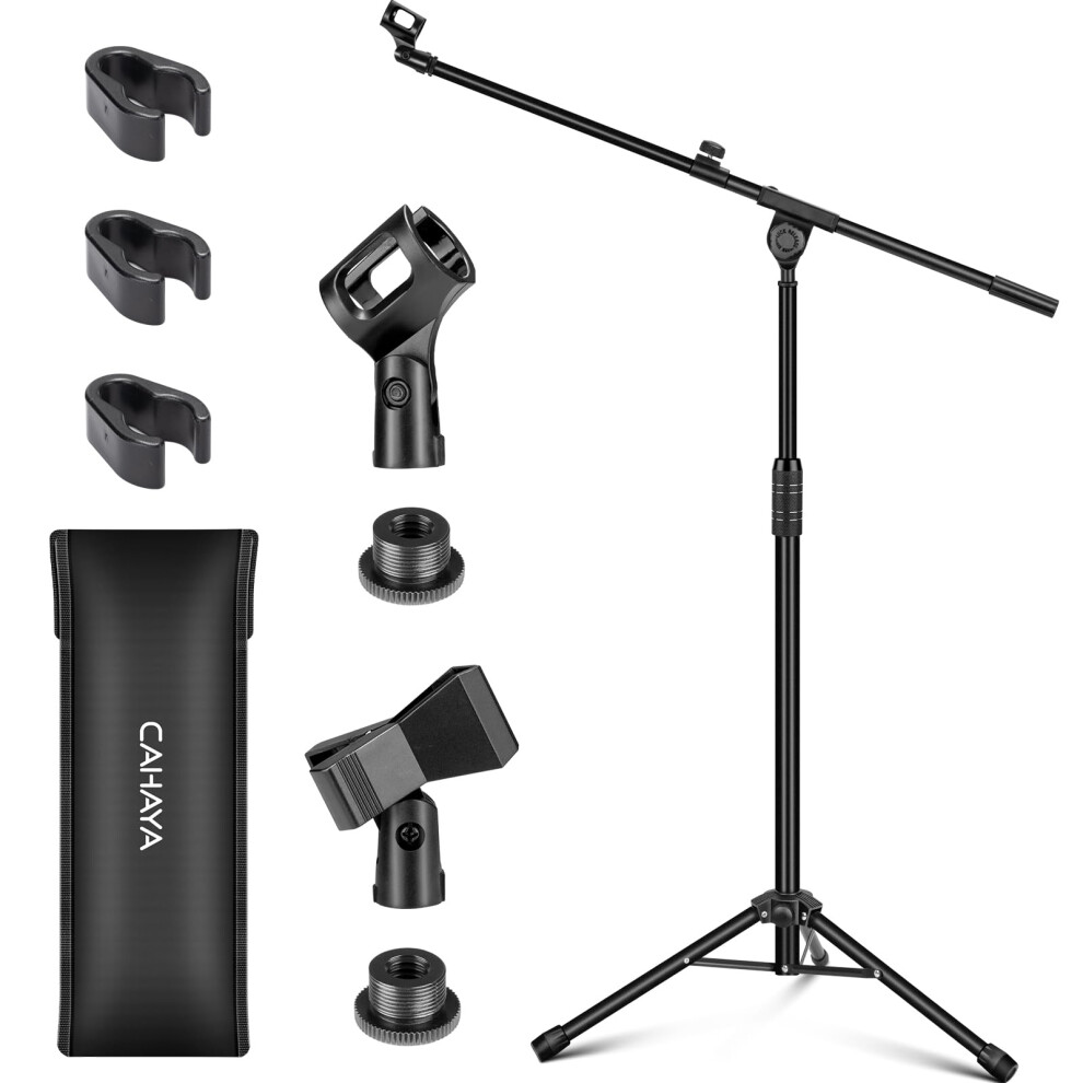 Cahaya Upgraded Tripod Boom Sheet Microphone Stand Universal Metal Mic