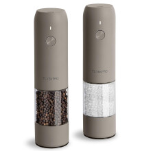 TLYSXPRO Electric Salt and Pepper Grinder Set, USB Rechargeable, Automatic Salt and Pepper Mill Grinder with Adjustable Coarseness, Electric Salt Shak