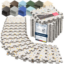 Interlocking Soft Foam Floor Mat - 18 Pieces Protective Gym Flooring Set, Exercise Mats EVA Puzzle Rubber Tiles, Ground Surface Protection Workout Und