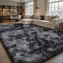 Sour Lemon Rugs Living Room 200x300cm, Grey Area Rugs for Bedroom, Washable Anti Slip Extra Large Shaggy Soft Rug Fluffy Modern Floor Carpets Mat Besi