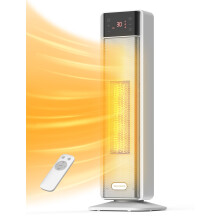 PELONIS Electric Heater, 2000W Energy Efficient Silent Space Portable Heater with 24H Timer, Ceramic Room Fan Heaters for Home with 75 Oscillation Th
