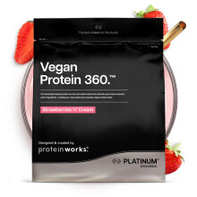 Protein Works | Vegan Protein 360 - Platinum Innovation, Premium Vegan Protein Powder, Plant-Based Protein Shake, Essential Vitamins & Minerals, Low S