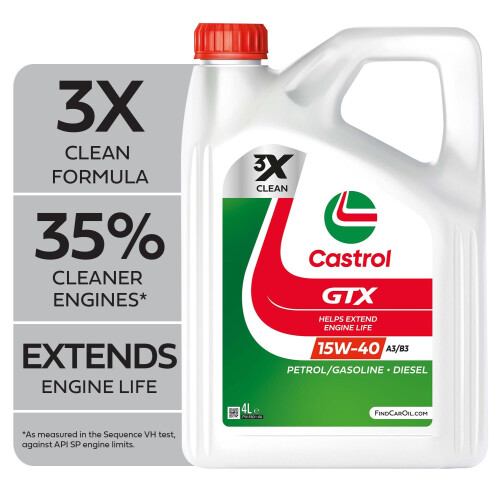 Castrol Castrol GTX 15W-40 A3/B3 Engine Oil 4L