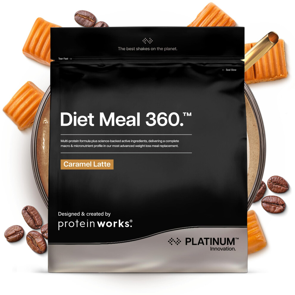 Protein Works | Diet Meal 360 - Platinum Innovation, Diet Meal Replacement Shake, Supports Weight Loss, 26 Vitamins & Minerals, Added Flaxseed, Inuli