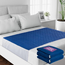 Lynmark 2x Waterproof Bed Protector with Tuck-In Flaps - Washable Bedwetting & Incontinence Sheets Absorb Up to 2L - Leak-Proof OEKO-Tex Certified C