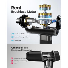 RENPHO Massage Gun Deep Tissue with Smart App and Bluetooth,Muscle Massage Gun with 5 Speeds 5 Massager Heads,10mm Amplitude Percussion Massager with