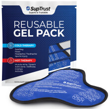 Shoulder Ice Pack for Injuries Reusable: Cold/Hot Therapy Wrap for Rotator Cuff Injuries, Bursitis & Swelling - Gel Ice Pack Reusable Compatible with