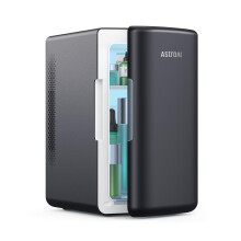 AstroAI Mini Fridge 6 Litre / 8 Can | Cooler and Warmer | AC/DC | Small Fridge for Bedrooms, Car, Drinks, Beauty, Skincare, Travel (Deep Black)
