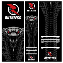 RUTHLESS Darts Mat | Heavy Duty Non Slip Durable Carpet Dart Mat for Floor Black (Cobra)