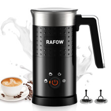 Milk Frother Electric 4 in 1 - Automatic Milk Frothers 300ml Large Capacity Milk Steamer Silent Operation Milk Heater and Warmer Hot & Cold Milk Foame