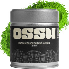 OSSU Platinum Ceremonial Grade Uji Matcha 40g | Organic Ichibancha First Harvest from Kyoto Japan | Stone-Ground Japanese Green Tea | Smooth & Refined
