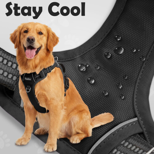 Funfox Dog Harness for Xlarge Dogs, No Pull Pet Vest Adjustable with Vertical Handle & Front Clip 1