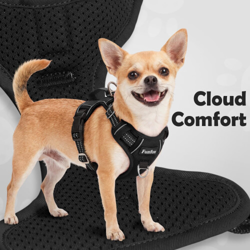 Funfox Dog Harness for Xlarge Dogs, No Pull Pet Vest Adjustable with Vertical Handle & Front Clip 2