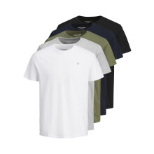 Jack & Jones Men's Jorjxj Tee Crew Neck 5mp T Shirt, White/Detail:packed W., M UK