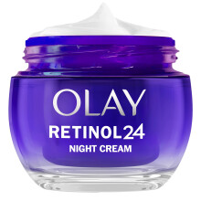 Olay Retinol 24 Night Cream Face Moisturiser - Anti-Aging Skincare with Antioxidant Vitamin E, Overnight Face Cream that Smooths, Renews, and Hydrates