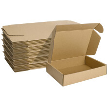 HORLIMER 25 Pack Shipping Boxes, 23x15.5x5cm(9x6x2 inches) Corrugated Cardboard Mailing Box, Brown